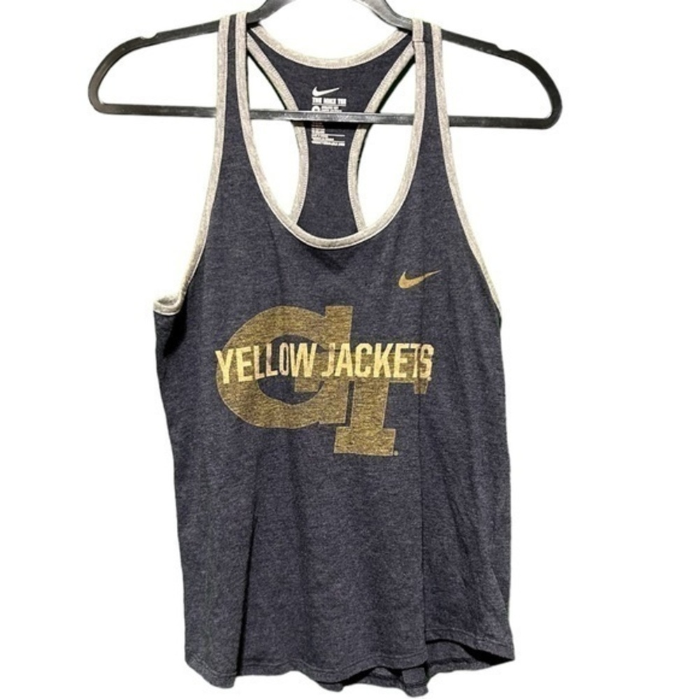 The Nike Tee Women's Georgia Tech Yellow Jackets Tank Top Gray/Gold Size Medium